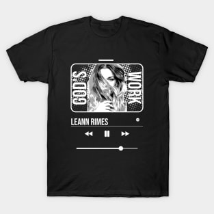 Music player | leAnn rimes | V.White T-Shirt